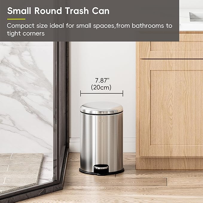 EKO Serene 5L / 1.32 Gallon Step Trash Can - Image 9