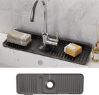 WAFT YEARN 17X5 Inch Silicone Durable Faucet Mat Kitchen Sink Splash Guard by WAFTYEARN