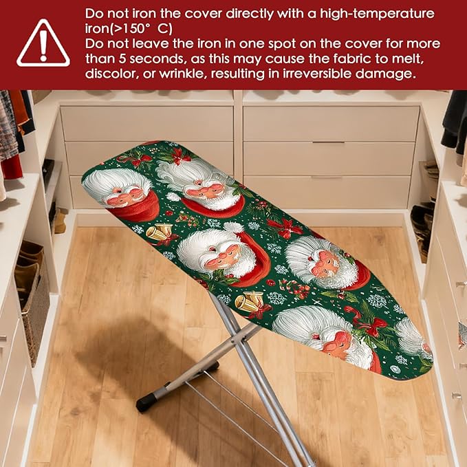 Nuxovilar Ironing Board Cover Christmas Santa Claus Collage Pattern Polyester - Image 4