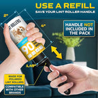 Lint Rollers 900 Sticky Sheets, 10 Spare Rollers, 10 Pack of Refills Only. Pet - Image 2