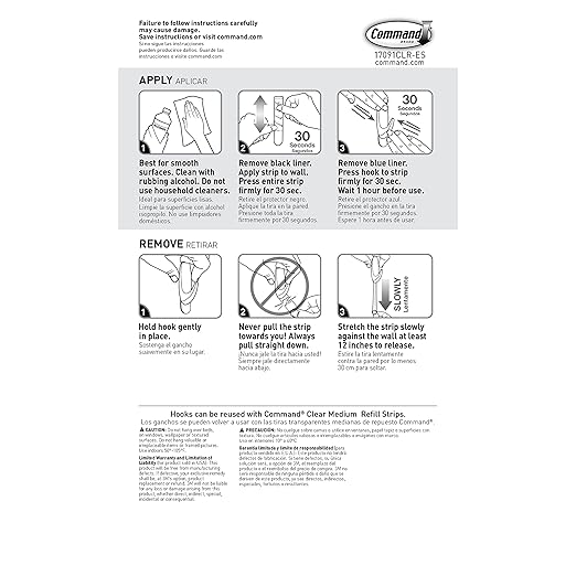 Command Outdoor Medium Clear Wall Hook, 5 Hooks and 6 Strips, Damage-Free - Image 10