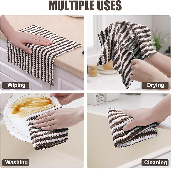 Homaxy 18 Pack Kitchen Dish Cloths, Ultra Soft and Absorbent Dish Towels - Image 4