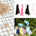 KIMOBER 1.18Inch Wooden Clothespins, Sturdy Natural Wooden Craft Peg Pins Clips - Image 7