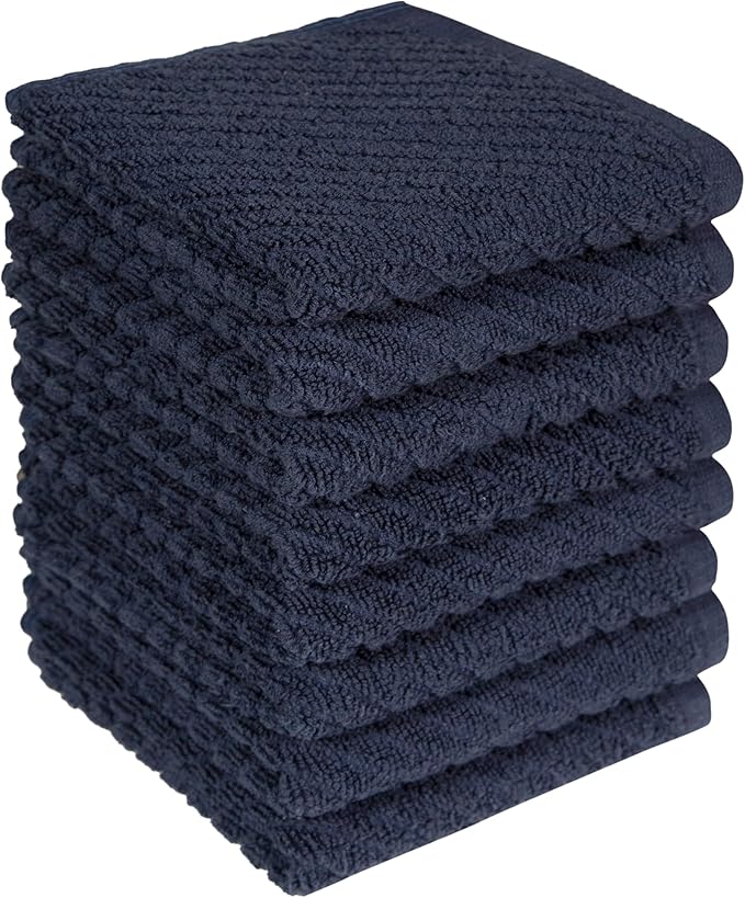 Bumble Towels Premium Kitchen Dish Cloths | 8 Pack | Diagonal Deluxe Dish Cloth by BumbleTowels