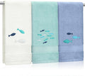 3 Pack Shoal of Fish Coastal Hand Towels by Hahafelt
