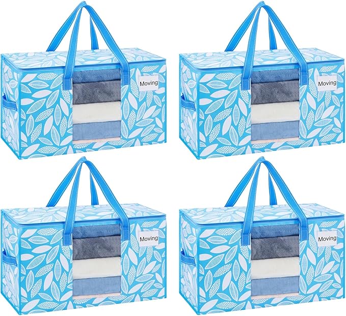 VENO 4 Pack Moving Bags, Storage Bins by Veno