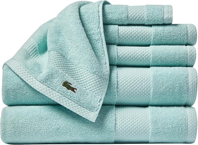 Lacoste Heritage Supima Cotton 6-Piece Towel Set, 2 Bath Towels, 2 Hand Towels by LACOSTE