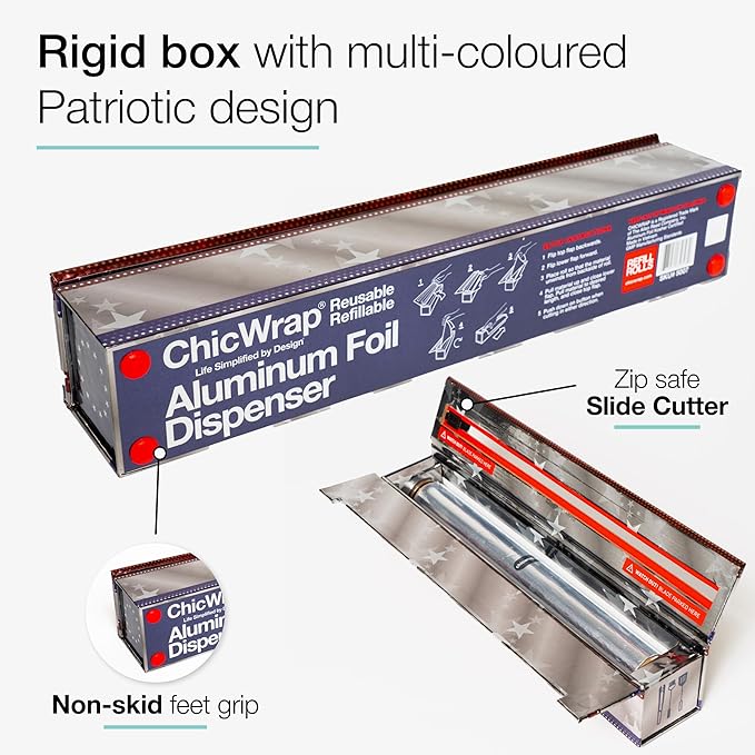 ChicWrap Patriotic Refillable Foil Dispenser - Image 3