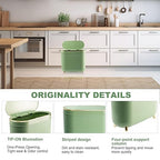 Bathroom Trash Can with Lid 3.2 Gallon Narrow Trash Can Small Plastic Trash Bin - Image 3