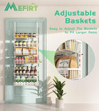 Over The Door Pantry Organizer, Wall Mount Spice Rack, Pantry Hanging Storage - Image 3
