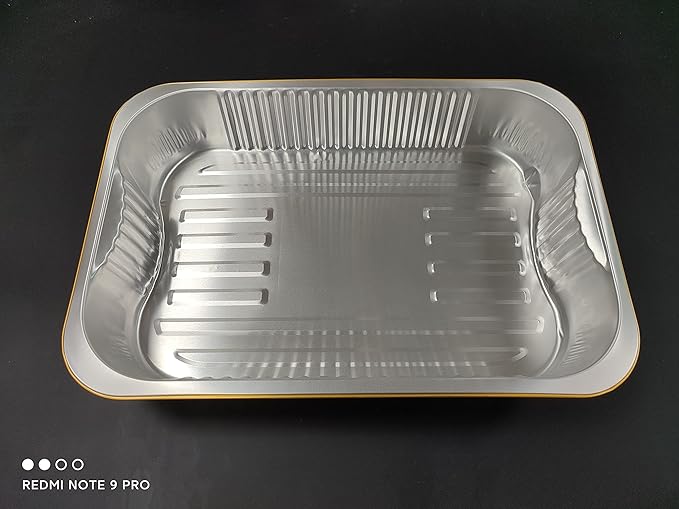 20pack 13 "x9 aluminum foil baking pan（3500ml） tray, steaming table tray - Image 5