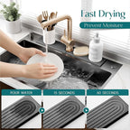 Kitchen Sink Splash Guard – Stone Diatomite Faucet Drying Matt, Modern Kitchen - Image 3