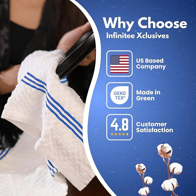 Infinitee Xclusives Premium Kitchen Towels – Pack of 3, 100% Cotton |15 x 25| - Image 7