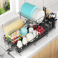 2 Tier Large Dish Drying Rack, Expandable Dish Rack by Pantasia