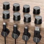 Magnetic Cable Clips 360° Rotation Cord Holder, 12 Pack Cord Organizer 1s Lock by TESMAX