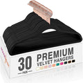 HOUSE DAY Velvet Hangers 30 Pack, Premium Non-Slip Felt Hangers, Sturdy Black by HOUSEDAY