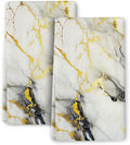 Black Gold Kitchen Towel Set of 2, Soft Absorbent Decorative Hand Towels Tea by Wovoto