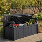 Homall 75 Gallon Outdoor Storage Benches Lockable Deck Box with Waterproof and UV Resistant, Waterproof Storage Box for Patio Furniture, Tools, Cushions (Black) - Image 7