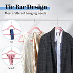 Smartor Pink Velvet Hangers 20 Pack, Space Saving Clothes Hanger - Image 5