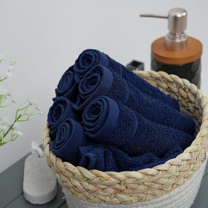 Tens Towels Pack of 12 Washcloths, 12 x 12 Inches, Lighter Weight, Quick to Dry - Image 7