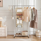 MAX Houser 5 Shelf Hanging Closet Organizer, Space Saver, Cloth Hanging Shelves - Image 7