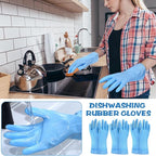 Rubber Reusable Gloves Long Household Dishwashing Gloves Kitchen Cleaning - Image 5