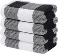 Homaxy 100% Cotton Waffle Weave Check Plaid Kitchen Towels, 13 x 28 Inches by Homaxy