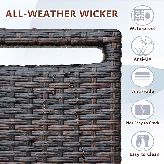 ART TO REAL Automatic Adjustable Patio Recliner Chair Relaxing Sofa Outdoor Wicker Armchair Furniture Aluminum Frame Lounge with Soft Thicken Cushion - Image 6
