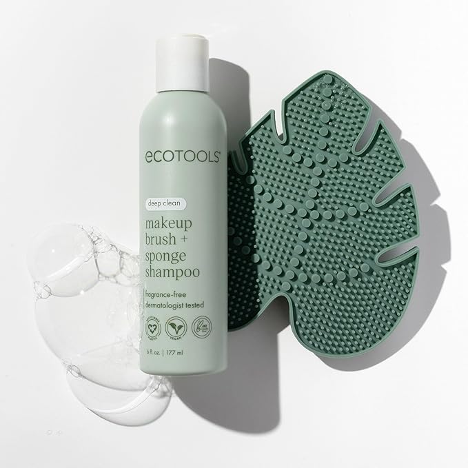 EcoTools Makeup Brush Cleansing Pad + Deep Clean Shampoo Bundle, Brush Cleaner - Image 9