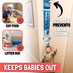 Door Buddy Child Proof Door Lock & Cat Door Stopper. Adjustable Door Strap - Image 2