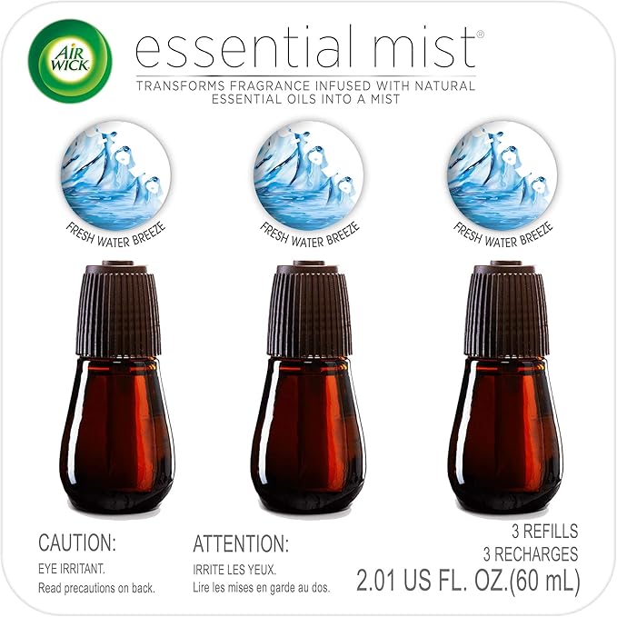 Air Wick Essential Mist, Essential Oil Diffuser Refill, Air Freshener, Fresh by AirWick