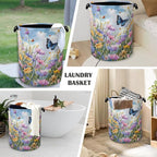 Wildflowers Butterfly Laundry Basket, Floral Garden Oxford Cloth Laundry Hamper - Image 4