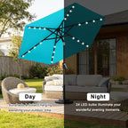 ABCCANOPY 7.5ft Solar 24 LED Lighted Patio Umbrella, Lake - Image 7