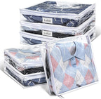 Hoolerry 6 Pieces Sweater Storage Bags Plastic Clear PVC Clothes Storage Bags by Hoolerry