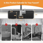 Faucet Mat for Kitchen Sink, 17.7"X5.5" Silicone Sink Splash Guard - Image 5