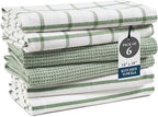 LANE LINEN Cotton Kitchen Towels Set, Quick-Drying Dish Towels, Premium Hand by LaneLinen