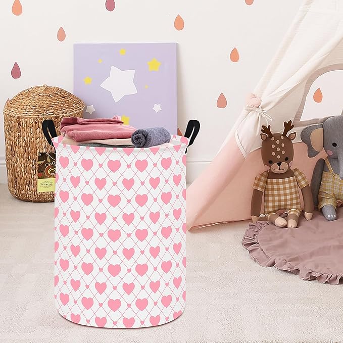 HUNRUNG Laundry Hamper, Large Canvas Fabric Lightweight Storage Basket Toy - Image 7