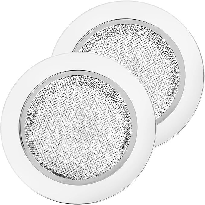 2PCS Kitchen Sink Strainer-Stainless Steel Mesh Drain Strainer, Large Wide Rim - Image 7