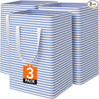 3 Pack Large Laundry Basket, Waterproof & Freestanding Laundry Hamper, by Unknown