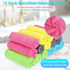 15pcs Microfiber Cleaning Cloth Lint Free, Streak Free, Non-Abrasive, Reusable - Image 8