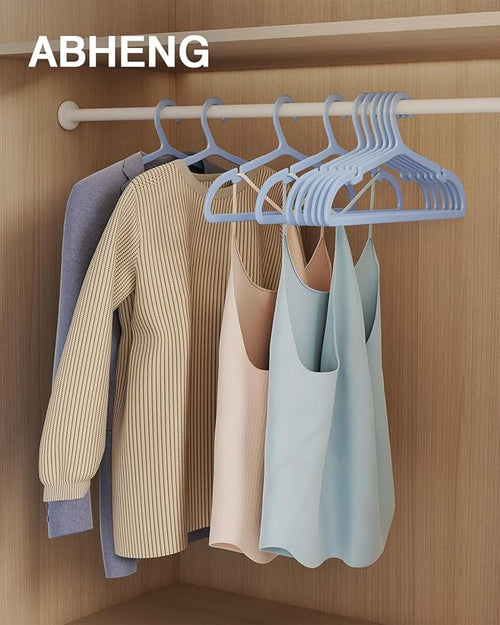 100 Pack Clothes Hangers, Non Slip Plastic Coat Hangers, Space Saving, Heavy - Image 2