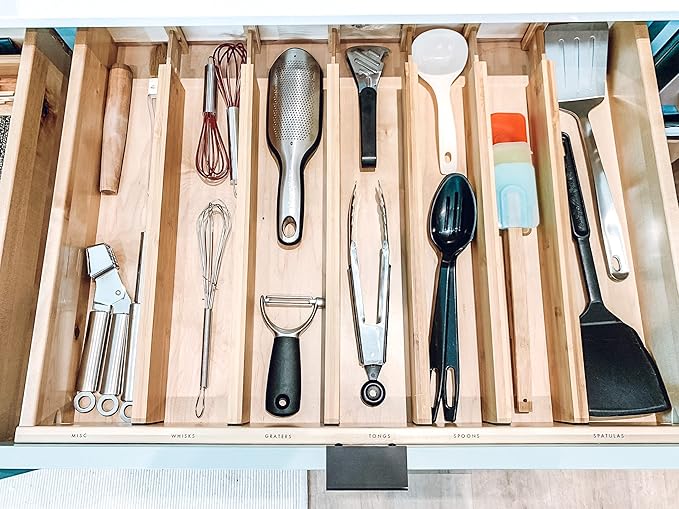 Lipper International Bamboo Kitchen Drawer Dividers - Image 8