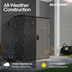 Suncast Outdoor Storage Cabinet Waterproof Resin Vertical Outdoor Storage Shed (54 cu. ft.) for Patio, Garden Tools, Cushions, & Equipment. Weatherproof Plastic Multi-Wall Design, Capacity Made in USA - Image 5