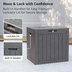 EAST OAK Outdoor Storage Box, 31 Gallon Deck Box Indoor and Outdoor Use, Waterproof Resin Storage Bin for Package Delivery, Patio Cushions, Gardening Tools, Lockable, UV Resistant, Grey - Image 5