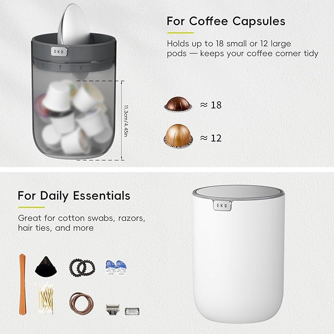 EKO Fandy 0.58 Gal/2.2L Mini Trash Can - Image 3