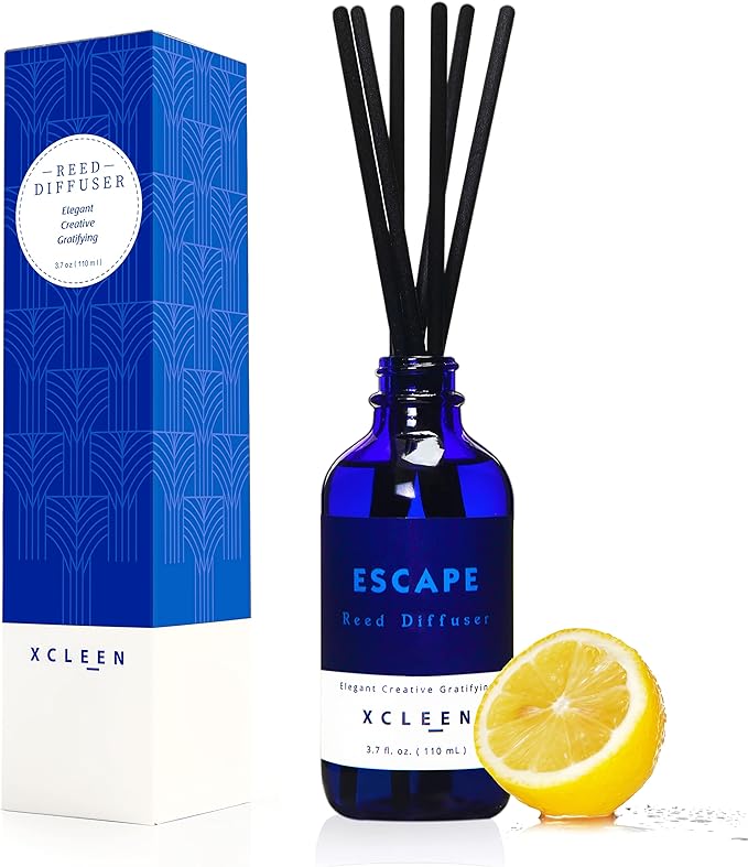 Reed Diffusers Set, 3.7 Oz Scent Diffuser, 6 Reed Diffuser Sticks, Home by Xcleen