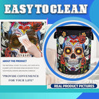 Sugar Skull Laundry Basket Skeleton Print Oxford Cloth Laundry Hamper - Image 8