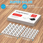 100 PCS Adhesive Cable Clips White, Upgraded Wall Wire Holder - Image 2