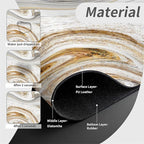 Kitchen Sink Splash Guard，White-grey gold marble Faucet Mat Sink Gadgets-Super - Image 4