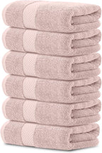 White Classic Luxury Pink Hand Towels by WhiteClassic